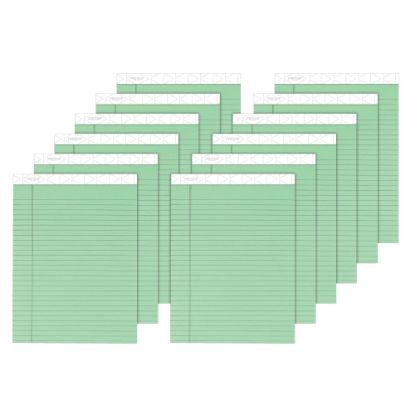 Picture of TOPS Prism+ Color Writing Pads, 8 1/2in x 11 3/4in, 100% Recycled Legal Ruled, 50 Sheets, Green, Pack Of 12 Pads