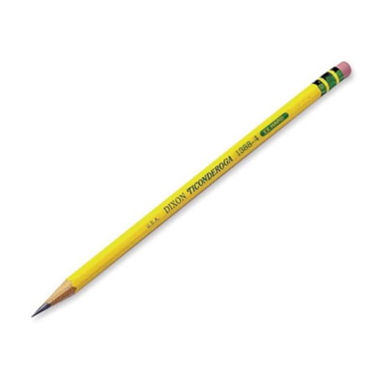 Picture of Ticonderoga Wood Pencils, Presharpened, #4 Lead, Extra Hard, Pack of 12