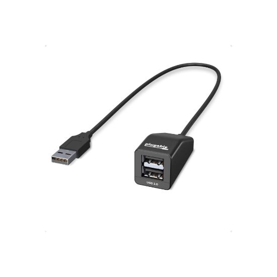 Picture of Plugable USB2-2PORT - Hub - 2 x USB 2.0 - desktop