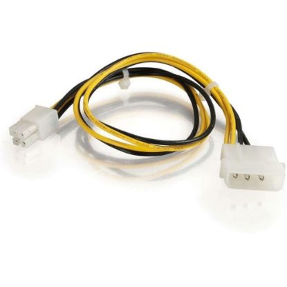 Picture of C2G - Power cable - 4 pin internal power (5V) (M) to 4 pin ATX12V (F) - 1 ft - black, yellow