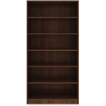 Picture of Lorell Essentials 72inH 6-Shelf Bookcase, Walnut