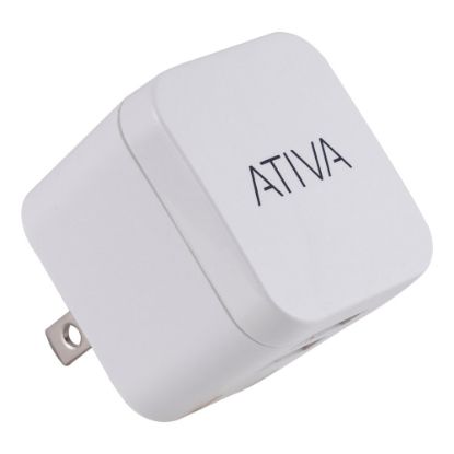 Picture of Ativa Dual-Port USB Wall Charger, White, 45861