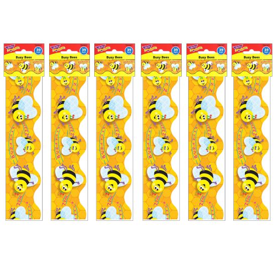 Picture of Trend Terrific Trimmers, Busy Bees, 39ft Per Pack, Set Of 6 Packs