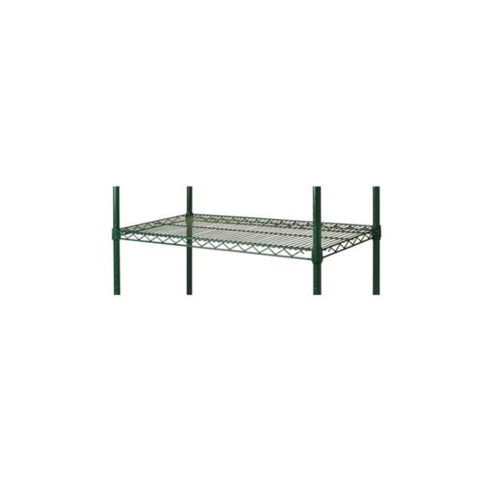 Picture of Focus Foodservice Epoxy-Coated Wire Shelf, 2inH x 24inW x 18inD, Green