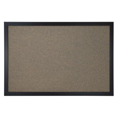 Picture of Office Depot Brand Cork Bulletin Board, 12in x 18in, Black Finish Frame