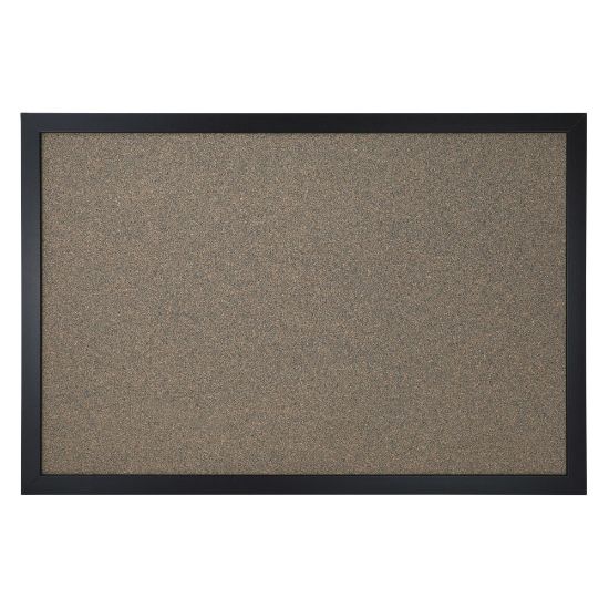 Picture of Office Depot Brand Cork Bulletin Board, 12in x 18in, Black Finish Frame