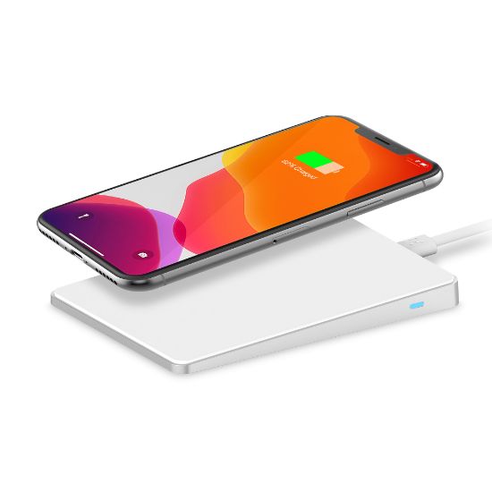 Picture of iHome 10W Qi Ultra-Slim Wireless Charger, White