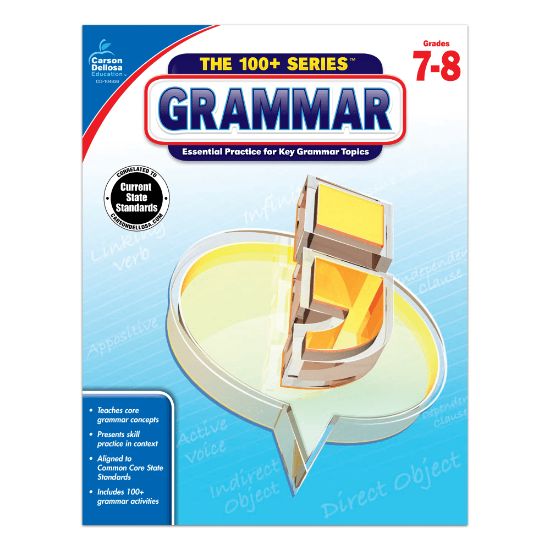 Picture of Carson-Dellosa 100+ Series Grammar Workbooks, Grades 7-8