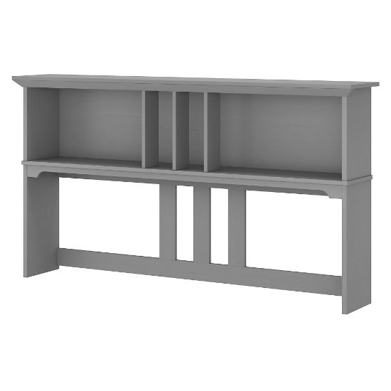 Picture of Bush Furniture Salinas 60inW L Shaped Desk Hutch, Cape Cod Gray, Standard Delivery