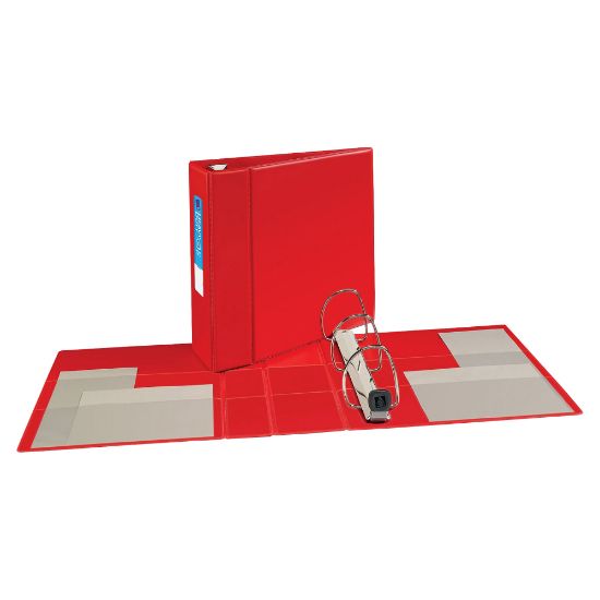 Picture of Avery Heavy-Duty 3-Ring Binder With Locking One-Touch EZD Rings, 4in D-Rings, Red