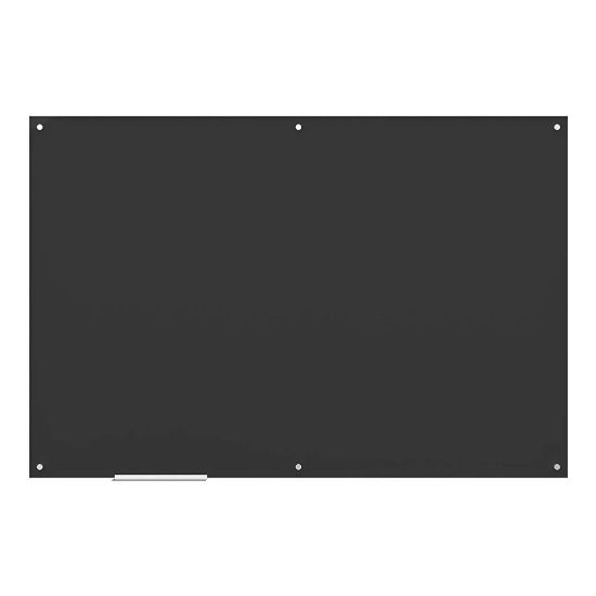 Picture of U Brands Non-Magnetic Glass Dry-Erase Board, 72in X 48in, Black Surface, Frameless, Actual Size 70in X 47in (173U00-01)