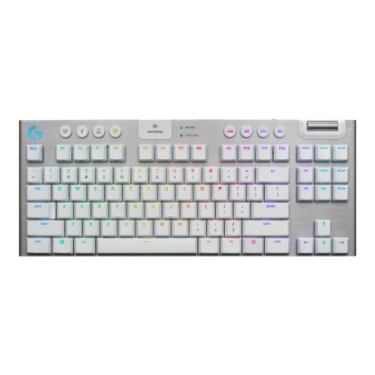 Picture of Logitech G915 TKL Tenkeyless Lightspeed Wireless RGB Mechanical Gaming Keyboard, White