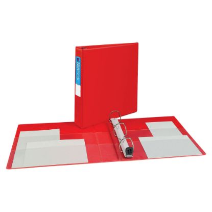 Picture of Avery Heavy-Duty 3-Ring Binder With Locking One-Touch EZD Rings, 1 1/2in D-Rings, 54% Recycled, Red