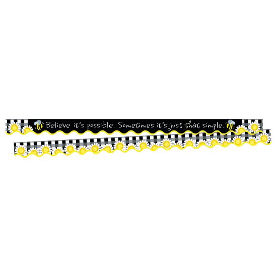 Picture of Barker Creek Scalloped-Edge Border Strips, 2 1/4in x 36in, Believe Its Possible, Pre-K To College, Pack Of 26