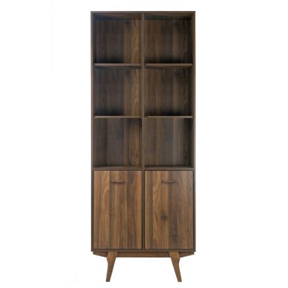 Picture of Glamour Home 81inH 6-Shelf Display Bookcase, Brown