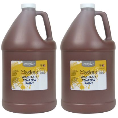 Picture of Little Masters Washable Tempera Paint, 128 Oz, Brown, Pack Of 2