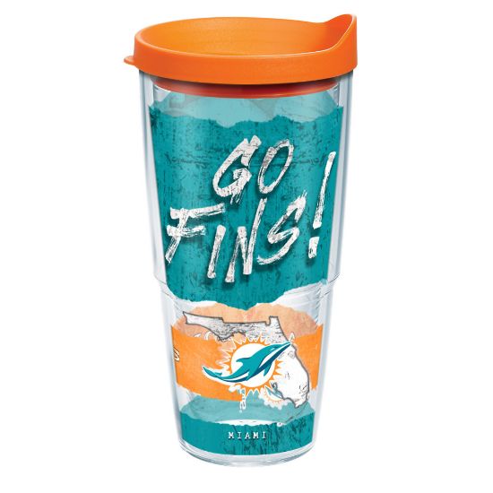 Picture of Tervis NFL Statement Tumbler With Lid, 24 Oz, Miami Dolphins