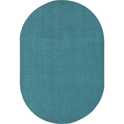 Picture of Joy Carpets Kids Essentials Oval Area Rug, Endurance, 7-1/2ft x 12ft, Mint