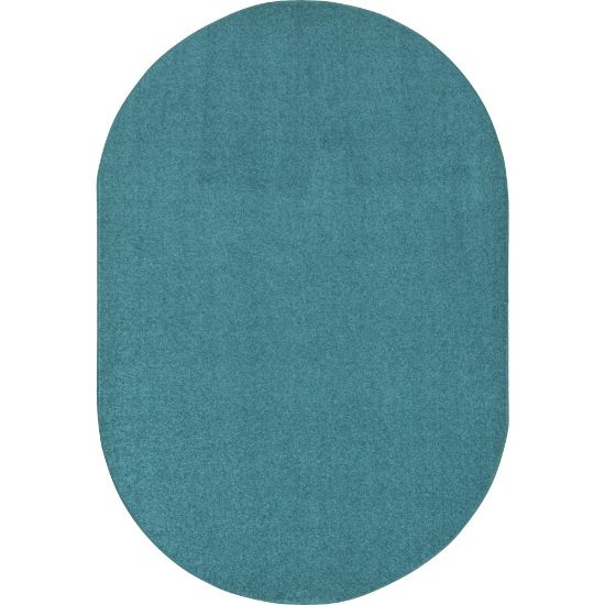 Picture of Joy Carpets Kids Essentials Oval Area Rug, Endurance, 7-1/2ft x 12ft, Mint