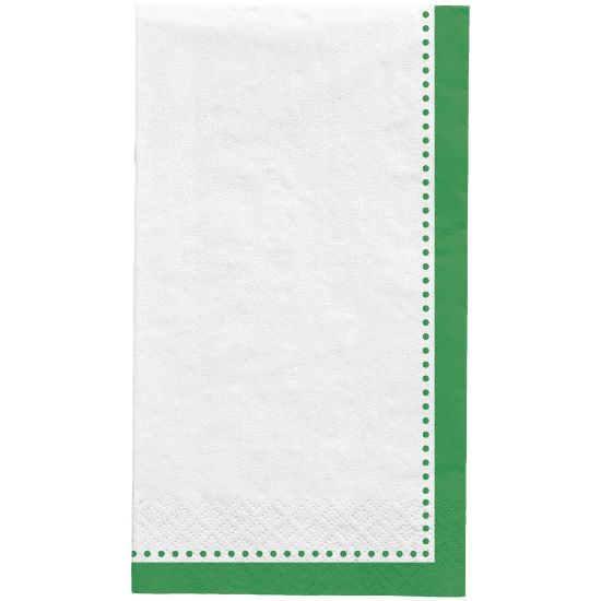 Picture of Amscan Premium Buffet Napkins, 7-3/4in x 4-1/2in, Festive Green