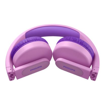 Picture of Philips Kids TAK4206PK - Headphones - on-ear - Bluetooth - wireless, wired - 3.5 mm jack - pink