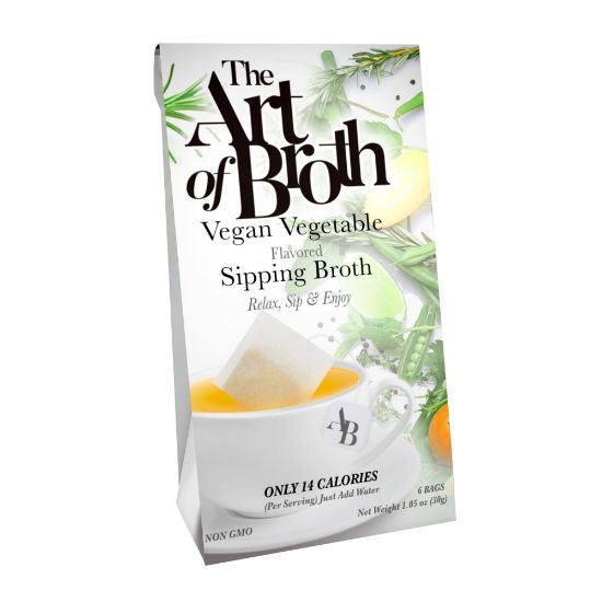 Picture of The Art of Broth Vegan Vegetable Flavored Sipping Broth, Box Of 6 Bags