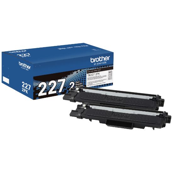 Picture of Brother TN-227 Black High Yield Toner Cartridges, Pack Of 2, TN-227BK