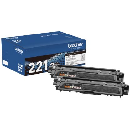 Picture of Brother TN-221 Black Toner Cartridges, Pack Of 2, TN-221BK