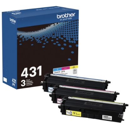 Picture of Brother TN-431 Cyan, Magenta, Yellow Toner Cartridges, Pack Of 3, TN-431 combo