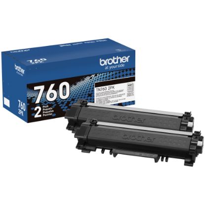 Picture of Brother Genuine Black High Yield Toner Cartridge Twin Pack TN7602PK