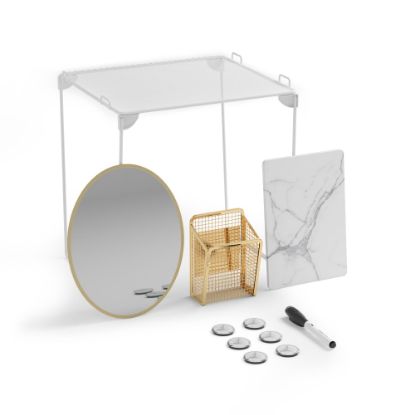 Picture of U Brands 11-Piece Locker Kit, Gold/Gray Marble