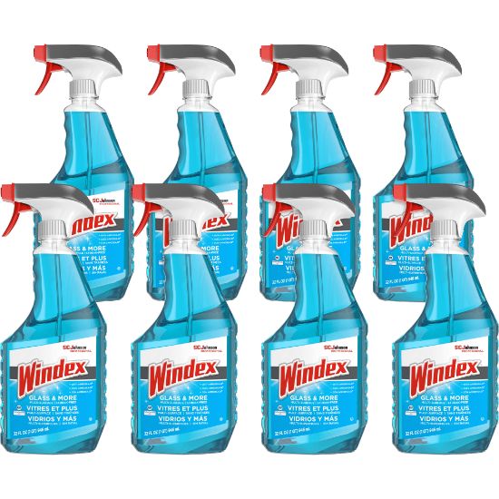 Picture of Windex Glass & More Streak-Free Cleaner, 32 Oz, Case Of 8 Bottles