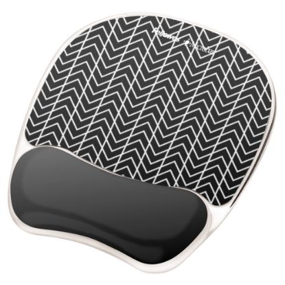 Picture of Fellowes Photo Gel Mouse Pad And Wrist Rest With Microban, Chevron Pattern