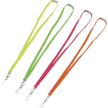 Picture of Advantus Neon Breakaway Lanyard - 12 / Pack - 0.5in Width x 36in Length - Neon Pink