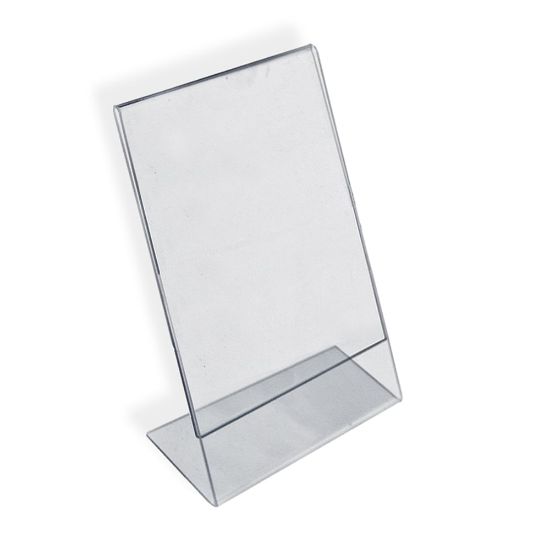 Picture of Azar Displays Acrylic L-Shaped Sign Holders, 12in x 9in, Clear, Pack Of 10