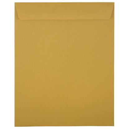 Picture of JAM Paper Open-End Envelopes, 11-1/2 x 14-1/2, Gummed Seal, Brown Kraft, Pack Of 100 Envelopes