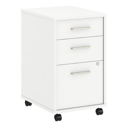 Picture of Bush Business Furniture Method 19-3/4inD Vertical 3-Drawer Mobile File Cabinet, White, Delivery