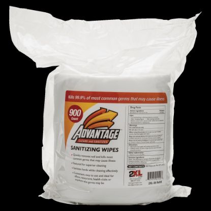 Picture of Advantage 2XL Sanitizing Wipes, Unscented, Pack Of 900 Wipes