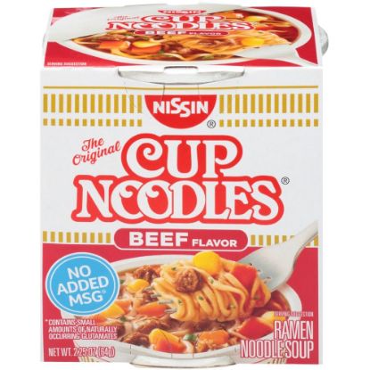 Picture of NISSIN FOODS Top Ramen Beef Flavor Cup Noodles - Beef - 2.25 oz - 12 / Carton