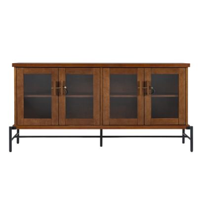 Picture of SEI Furniture Chalford TV Console Table, 29inH x 60inW x 15-1/4inD, Whiskey Maple/Aged Black