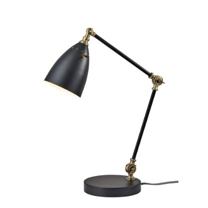 Picture of Adesso Simplee Boston Desk Lamp, 18-1/2inH, Black Shade/Black Base