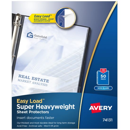 Picture of Avery Top-Loading Nonstick Sheet Protectors, Super Heavyweight, 8 1/2in x 11in, Box Of 50