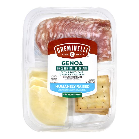 Picture of Creminelli Genoa, Provolone Cheese And Crackers Packs, 2 Oz, Set Of 4 Packs