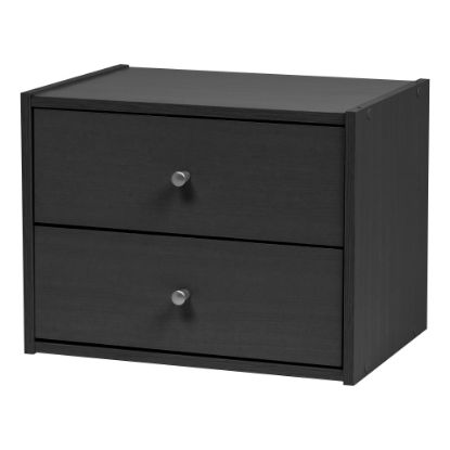 Picture of IRIS TACHI 13inH Modular Stacking Storage Box With Drawers, Black