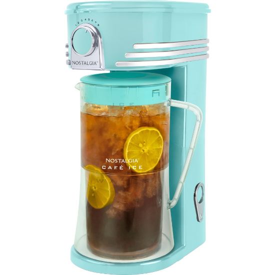 Picture of Nostalgia Electrics Ice Brew 12-Cup Tea And Coffee Maker, Aqua