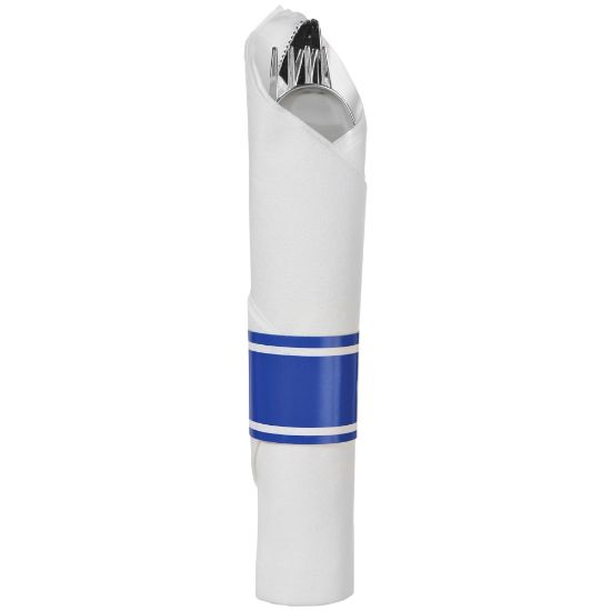 Picture of Amscan Premium Rolled Cutlery, Bright Royal Blue, 10 Rolls Per Pack, Case Of 2 Packs