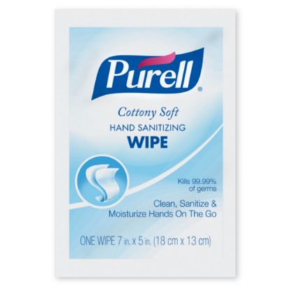 Picture of Purell Cottony Soft Hand Sanitizing Wipes, Unscented, Carton Of 1,000 Wipes