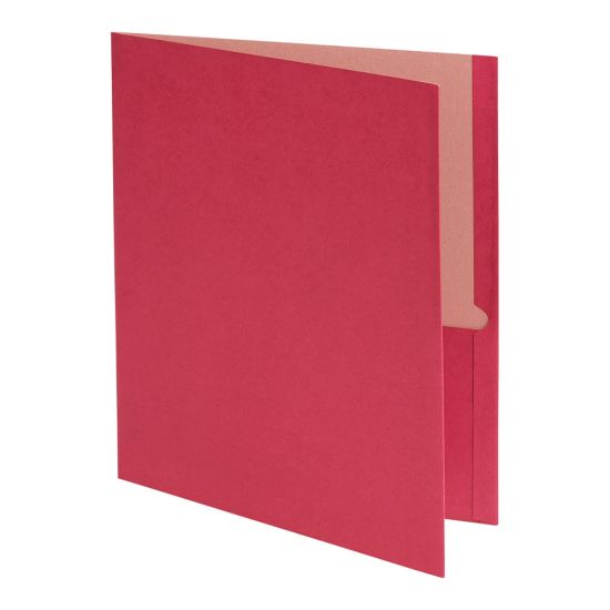 Picture of Earthwise by Oxford Twin-Pocket Folder, 95% Recycled, Red, Box Of 25