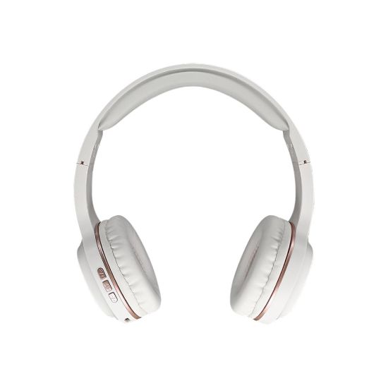 Picture of M360 Tremors Wireless on ear Headphones Bluetooth 5.3 HP4500R - HiFi Stereo - Wired/Wireless - 32 Ohm - 22 Hz - 20 kHz - Over-the-head - Binaural - On-the-Ear - Comfortable - Adjustable - White/Rose Gold