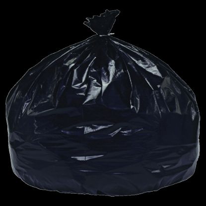 Picture of SKILCRAFT Low Density 1.5-mil Trash Liners, 60 Gallons, 38in x 58in, 90% Recycled, Black, Pack Of 20 (AbilityOne 8105-01-517-3668)